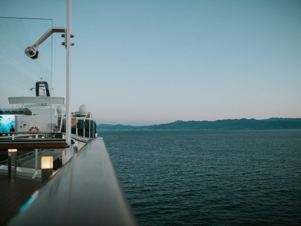 a view of a body of water from a boat