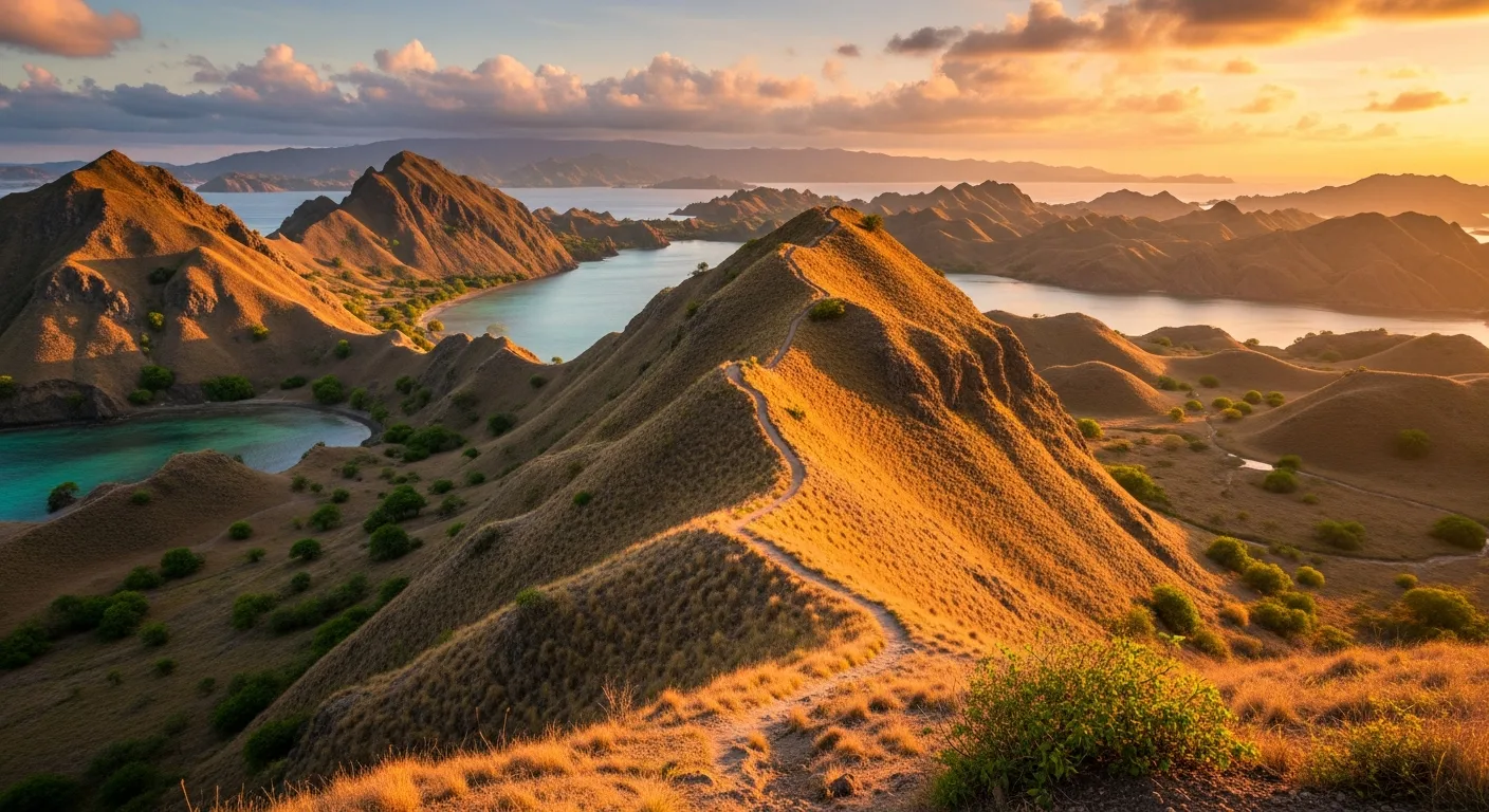 Gili Lawa ridge and anchorage on a Komodo day trip from Labuan Bajo